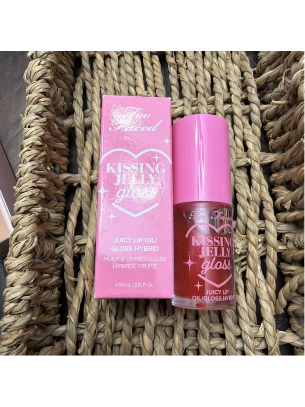 Too Faced Kissing Jelly Gloss Juicy Lip Oil Sour Watermelon Full Size 0.15oz NIB